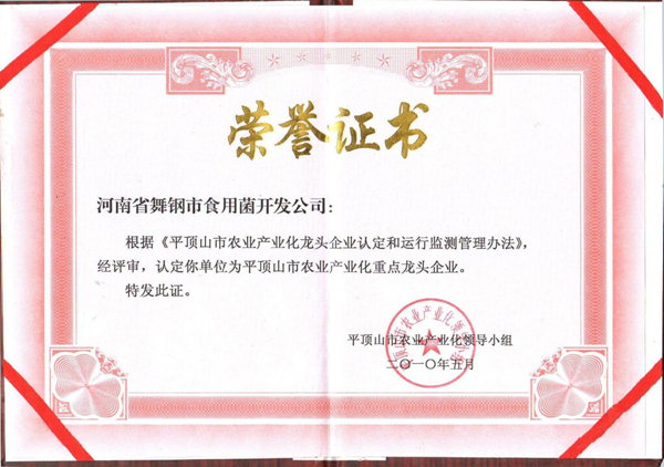 平顶山市农业产业化重点龙头企业